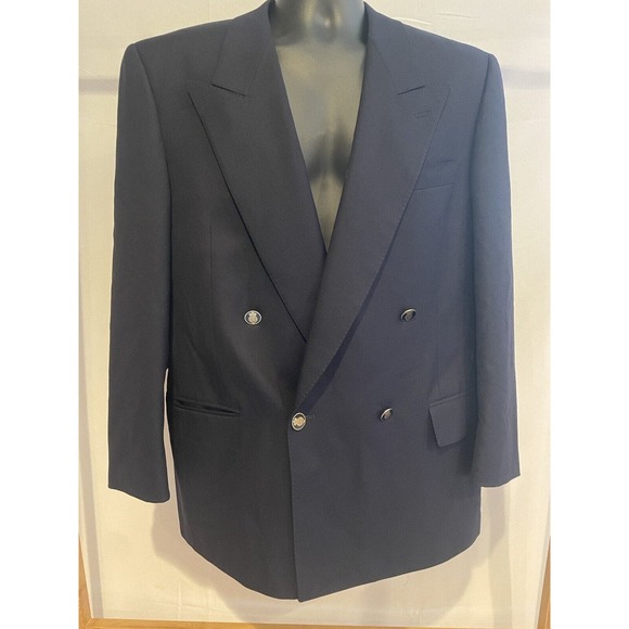 Suit coat with Order Of The Garter buttons Honi Soit Qui Mal‎ 100% Wool 23x19 M - Picture 1 of 11